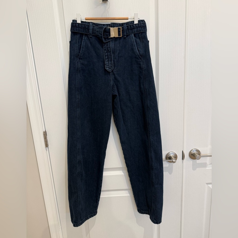 Zara Women's Dark Blue Relaxed Jeans - Picture 2 of 3